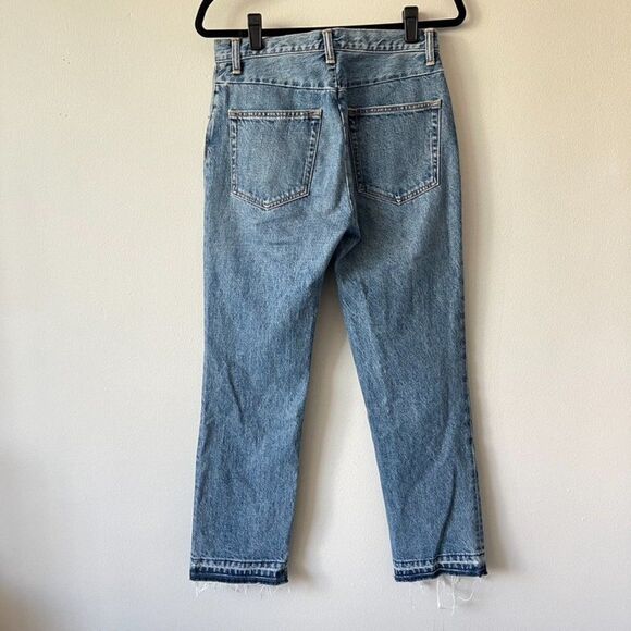 HELMUT LANG Light-Wash Crease Straight-Leg Jeans - Picture 6 of 9